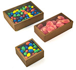 Gold Sided Clear View Top PET Candy Boxes