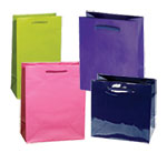 Classic Laminated Euro Paper Shopping Totes w/ Rope Handles