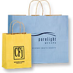 Short Run Matte Colored Pinstripe Shoppers