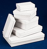 White Jewelry Boxes w/Fiber Insert