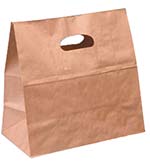 Brown Kraft Die-cut Take Out Bag