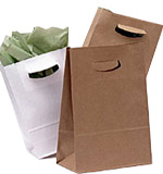Square Bottom Paper Bags w/Die Cut Handles