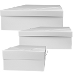 Gloss White 2 Piece Hat Boxes