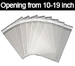 1.6mil Lip-N-Tape Bags with 10-19 inch opening