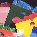 100% Recyclable Low Density Colored Die-Cut Handle Plastic Bags