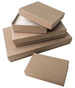 Eco Light Brown Kraft Fiber Filled Jewelry Boxes