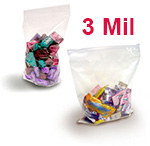 Crystal Clear 3 Mil FDA Polypropylene Zip Style Bags