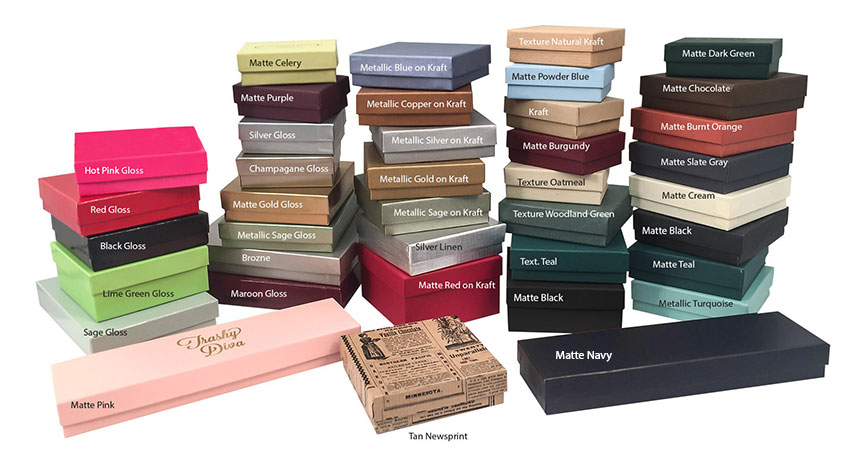 Fancy  Colored Special Order Jewelry Boxes