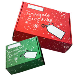 Seasons Greetings Corrugated Mailer Boxes