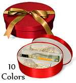 Fabric Covered Wine Bottle and Glass Gift Box