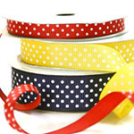 Swiss Dot Grosgrain Ribbon 