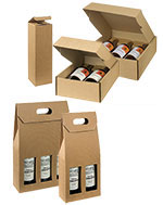 Tawney Texture Ribbed Italian Wine Boxes