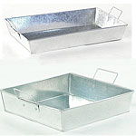 Galvanized Rectangular Trays with Side Handles