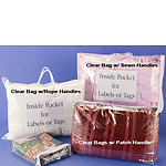 Vinyl Pillow Bags w/Rope Handles