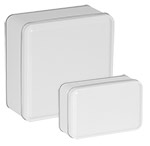 White Color Metallic Tins