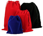 Larger Sized Velour Drawstring Pouches