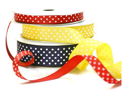 Swiss Dot Grosgrain Ribbon 