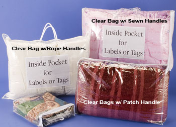 Vinyl Home Furnishings Bags w/Patch Handles-Item