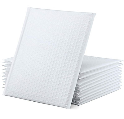 White Poly Self Seal Bubble Mailers-Item