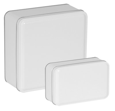 White Color Metallic Tins-Item