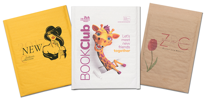 Imprinted Paper 1/8in Bubble Self Seal Mailers